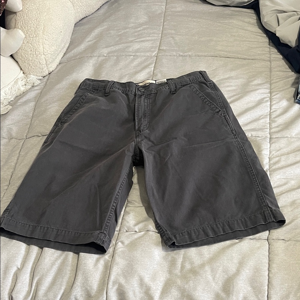 Levi's Charcoal Flat Front Shorts